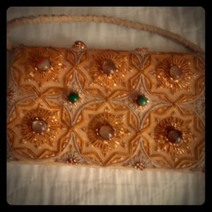 Purse with material handels..